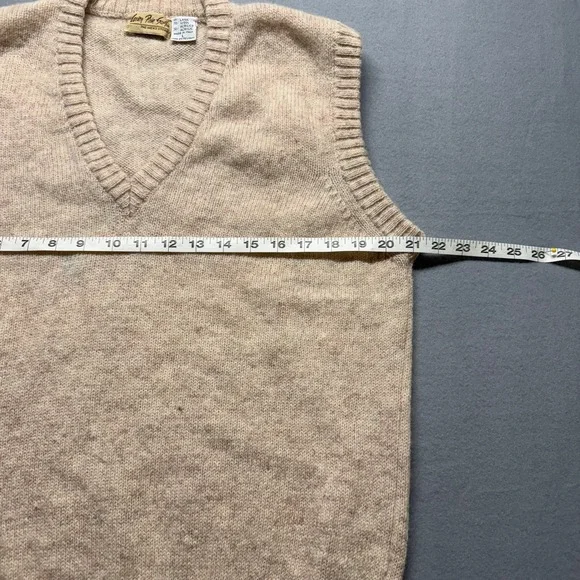 Vintage‎ Carson's 70%wool Made in Italy vest | Grandpacore Quiet Luxury Oatmeal - Picture 4 of 6